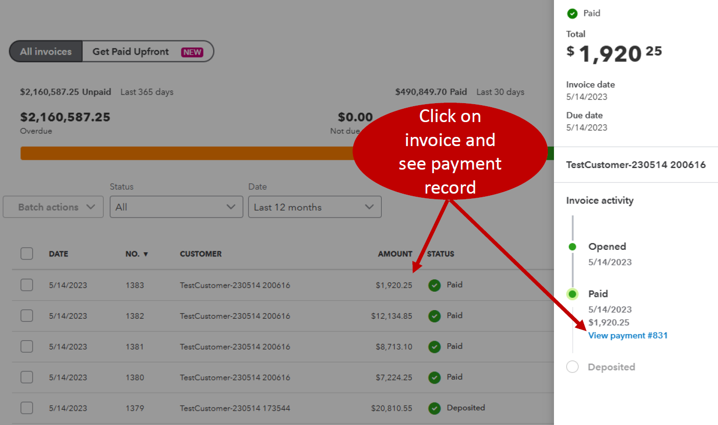 Deposits QuickBooks Online FlexPoint