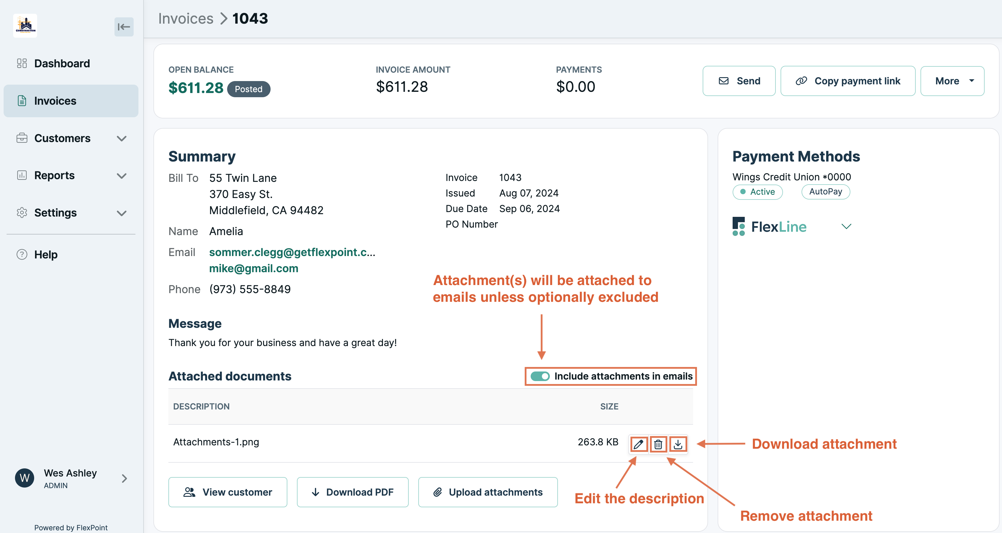 How to Add Attachments to Invoices – FlexPoint