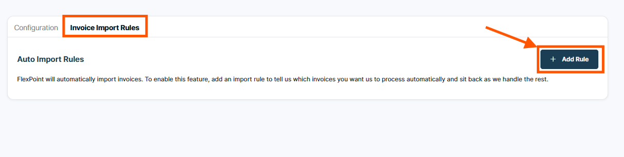 Add Invoice Import Rule
