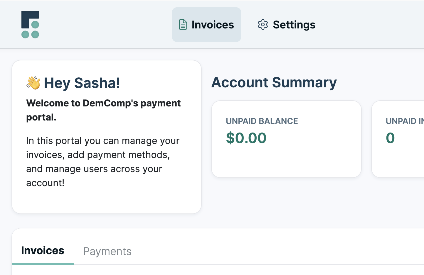 Client portal message example 2