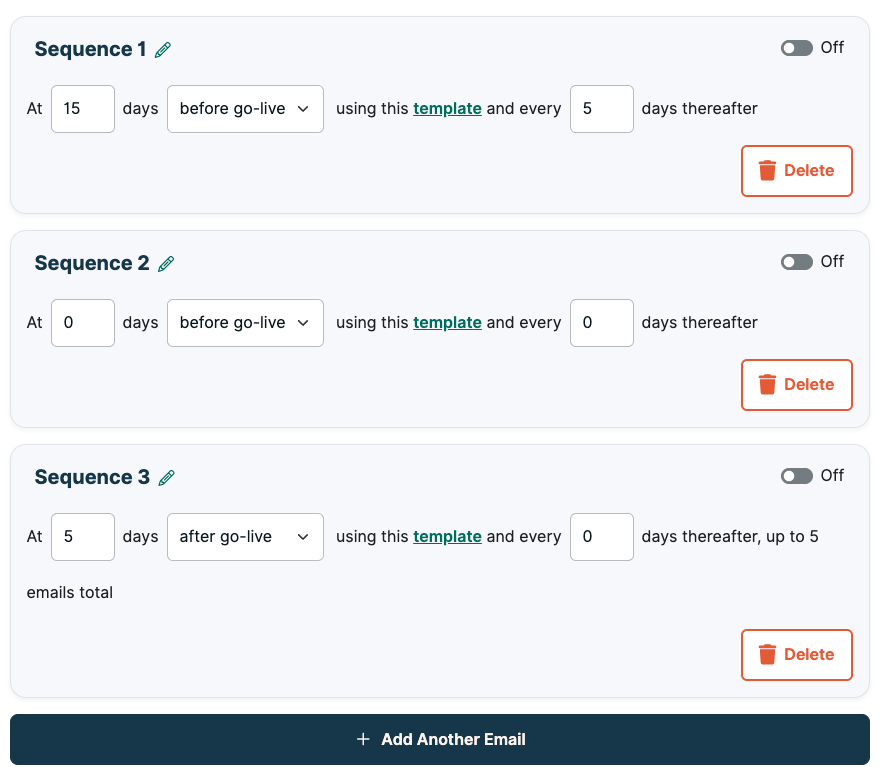 The Rename Sequence window with a name entered.